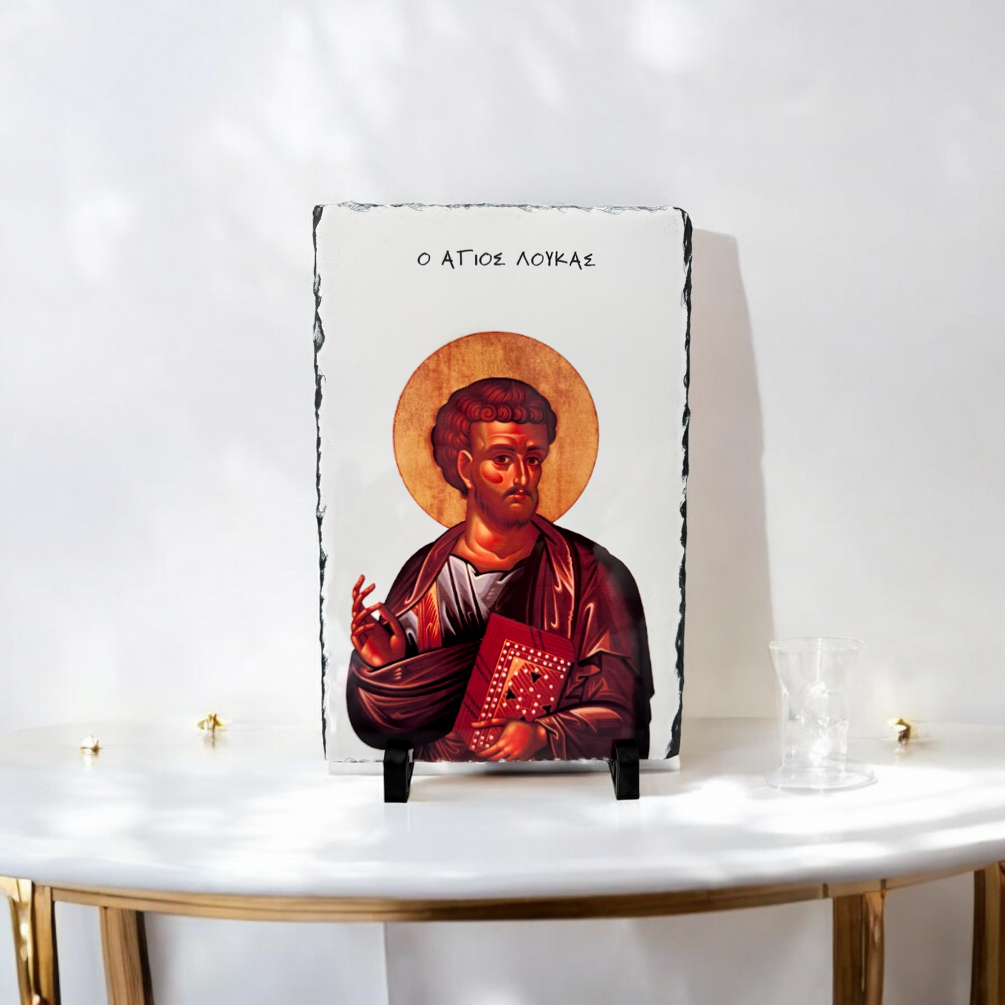 Saint Luke Slate Tile - Greek