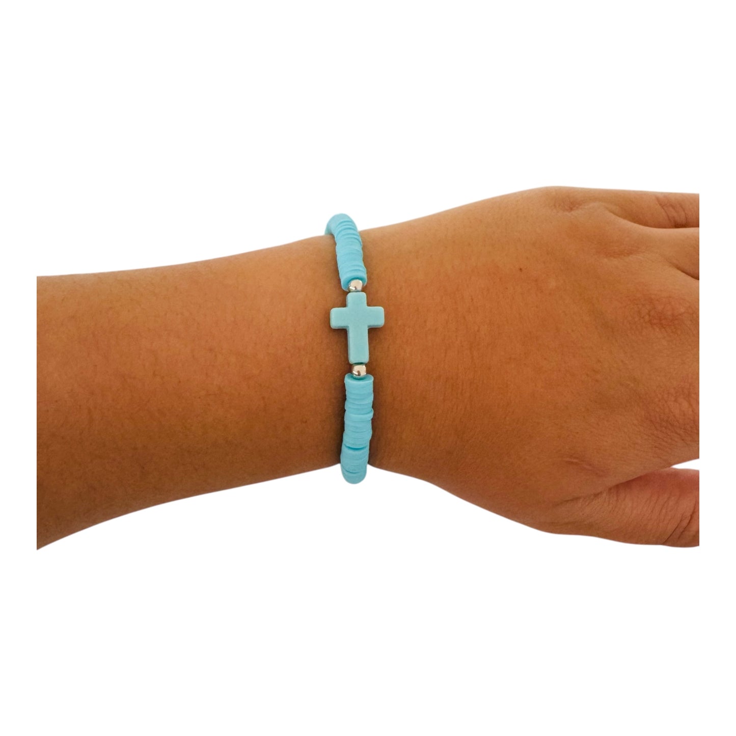 Stretch Bracelets with Cross Pendants