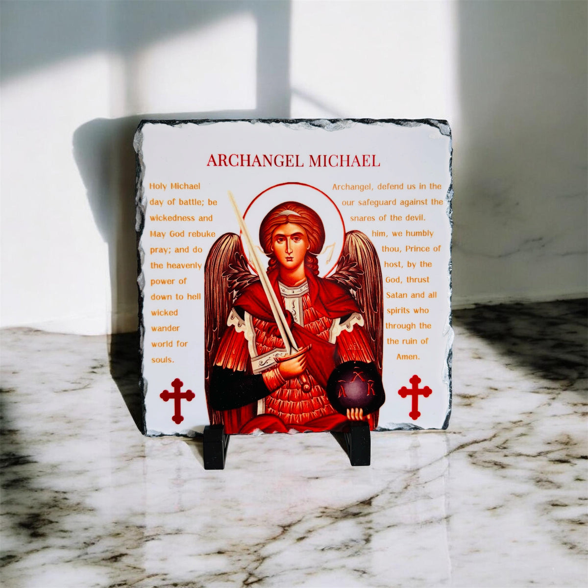 Archangel Michael Slate Tile