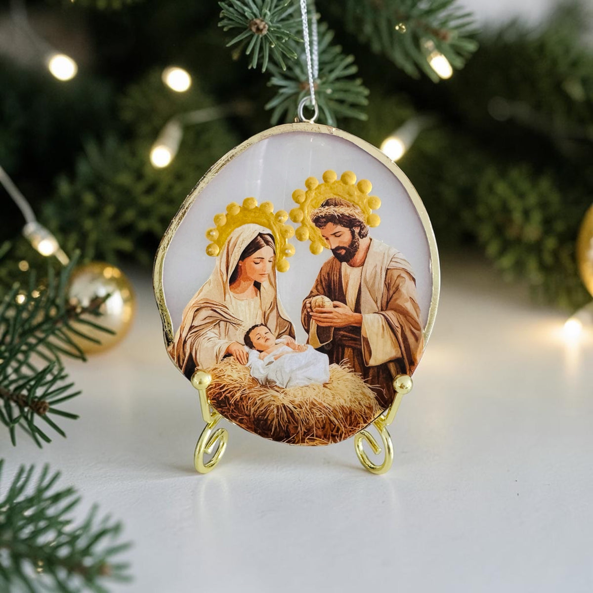 The Birth of Jesus Resin Icon