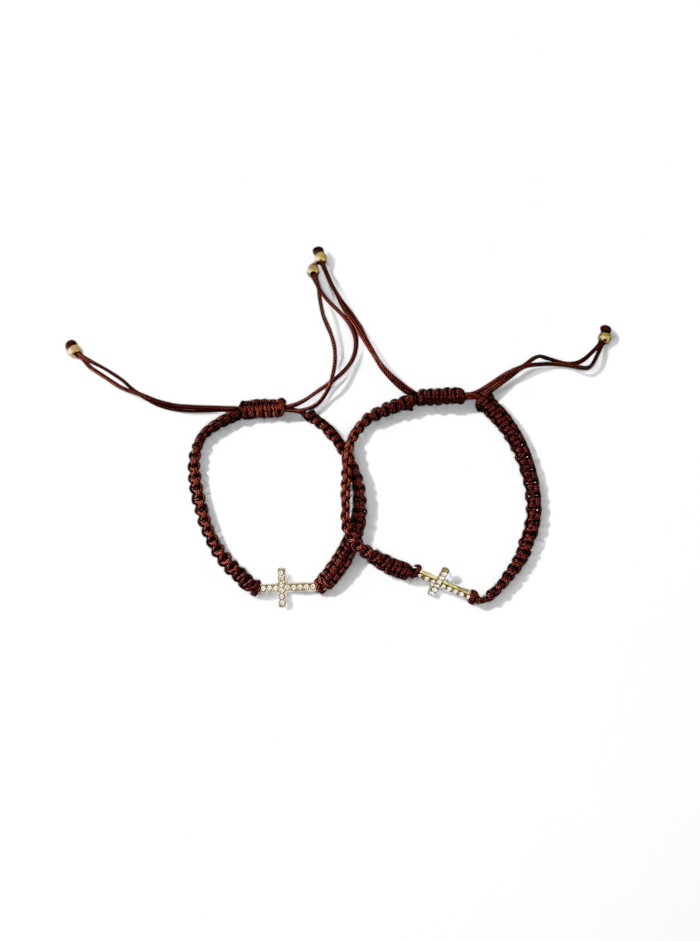 Rope Pull Bracelet with Cross