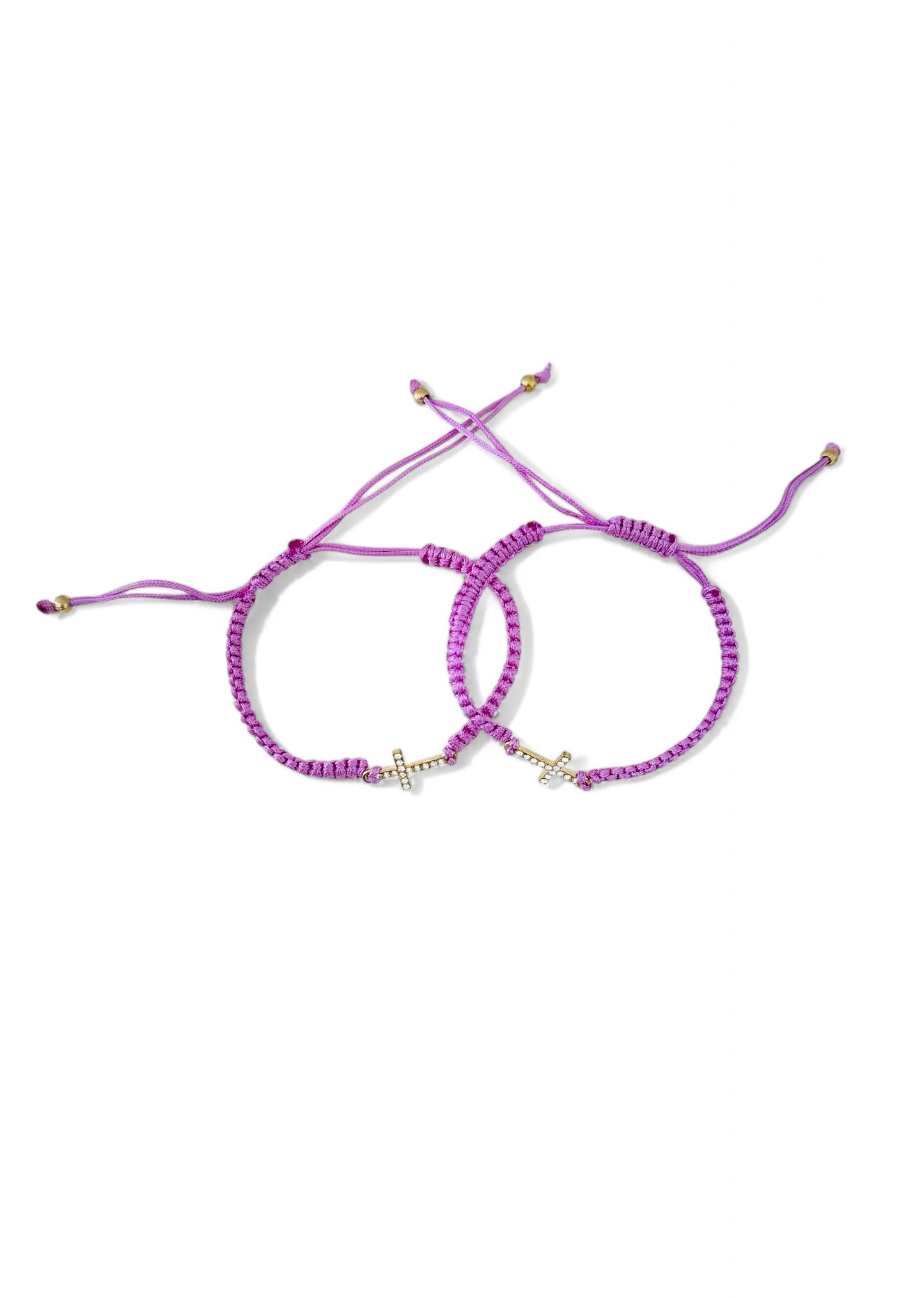 Rope Pull Bracelet with Cross