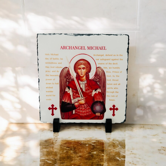 Archangel Michael Slate Tile