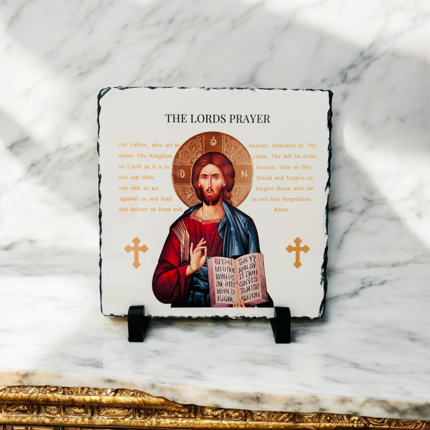 The Lords Prayer Slate Tile