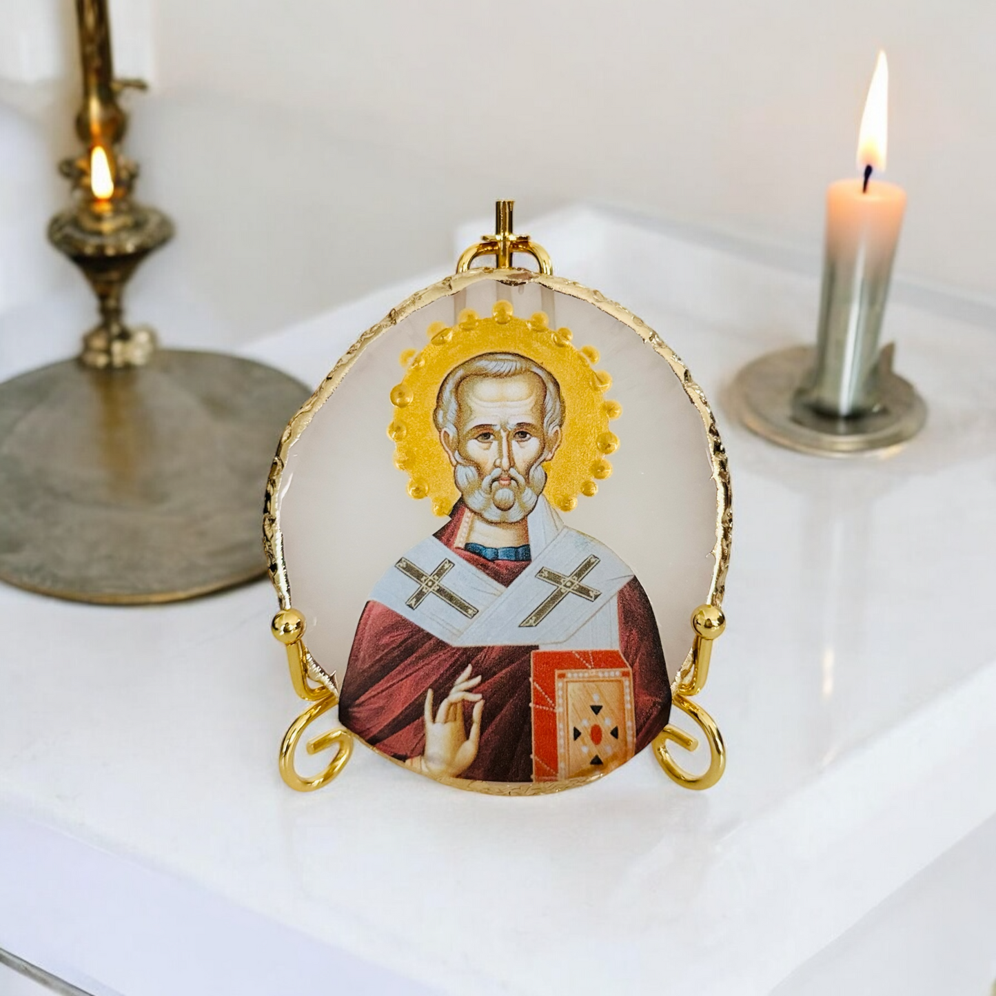 Saint Nikolas Resin Icon