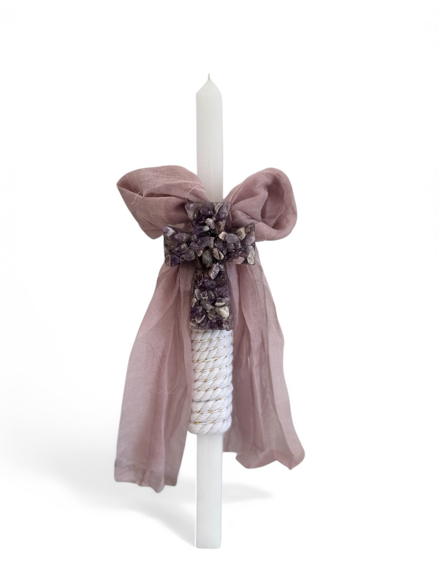 Purple Amethyst Easter Candle