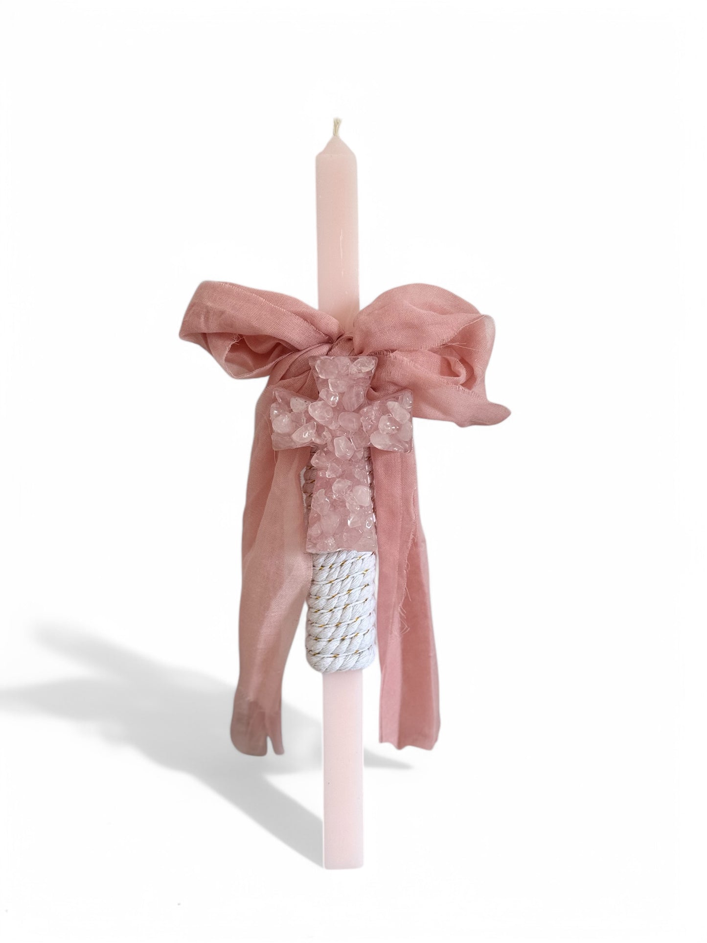 Rose Quartz Easter Candle