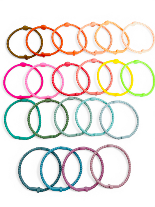 Silicone Beaded Cross Bracelet