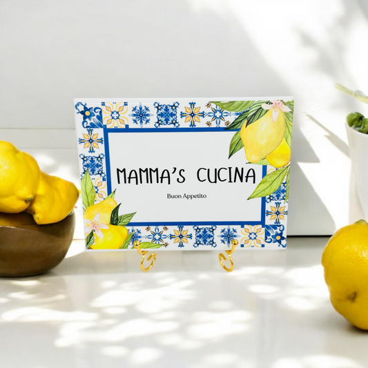 Italian 'Mamma's Cucina' Ceramic Tile - Lemons
