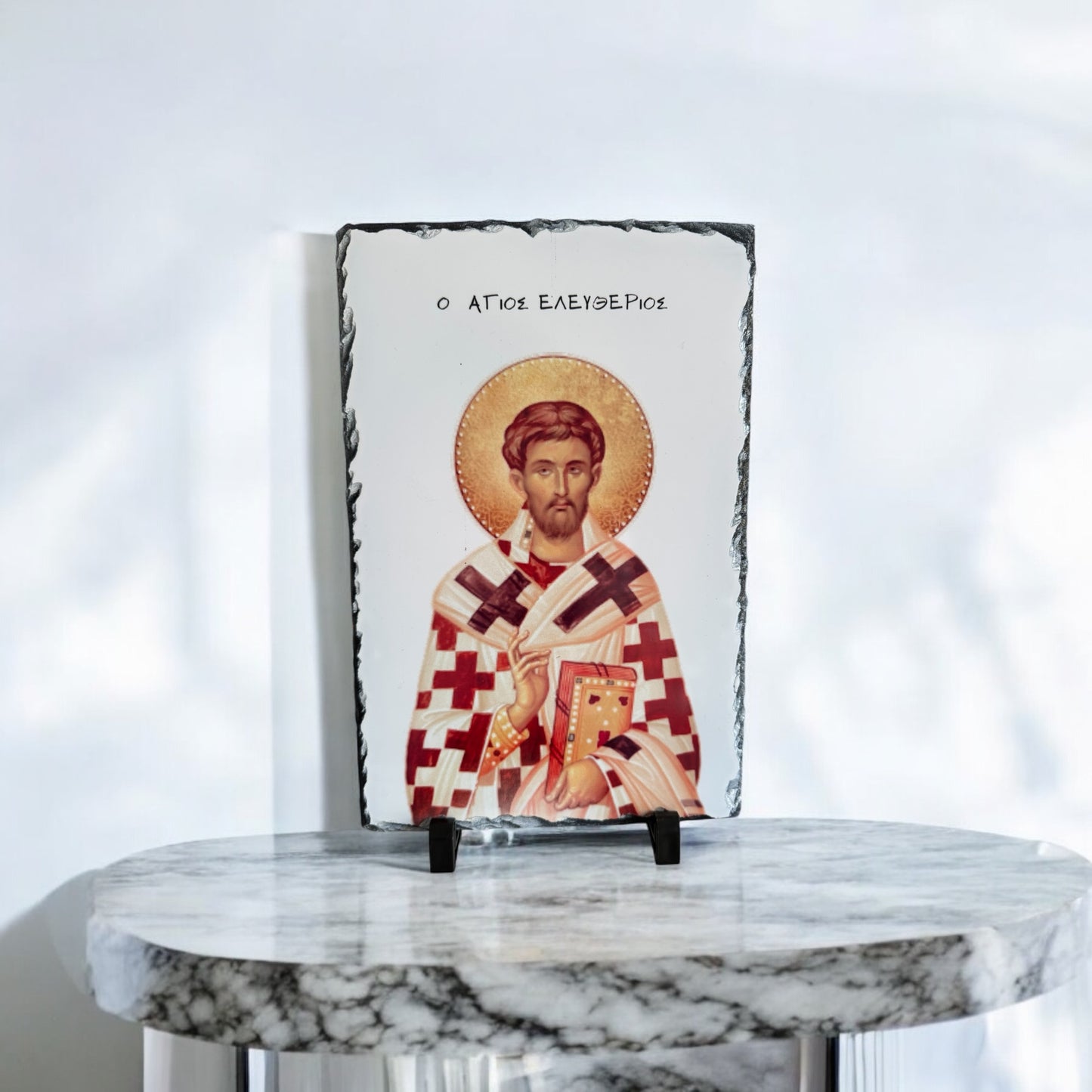 Saint Eleftherios Slate Tile - Greek