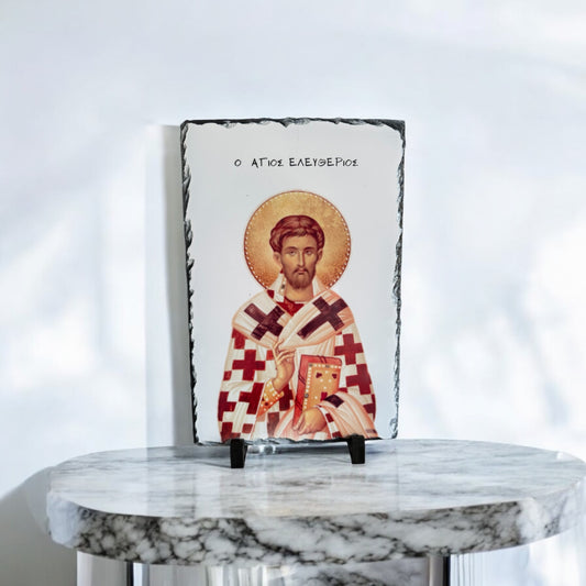 Saint Eleftherios Slate Tile - Greek
