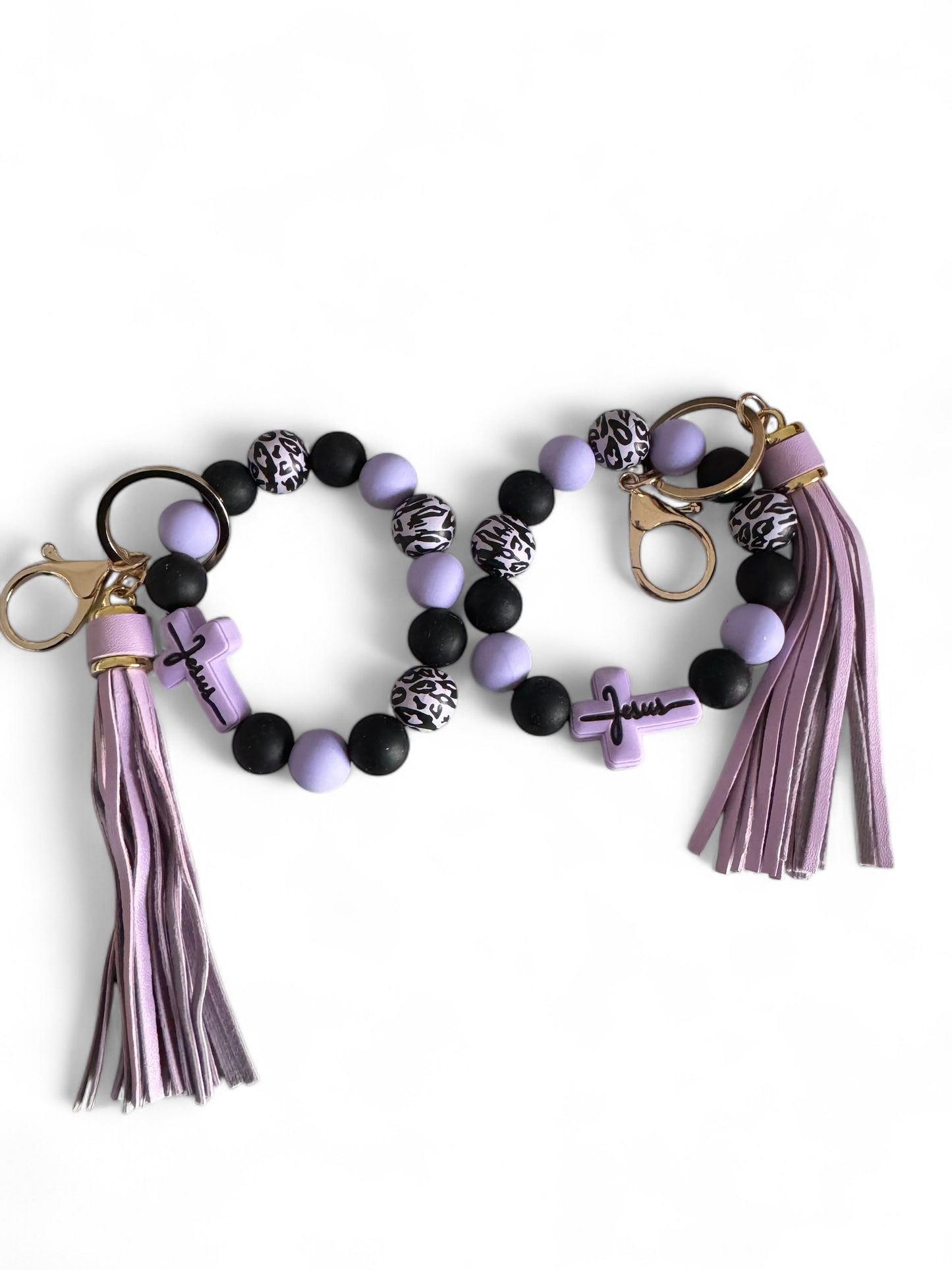 Beaded Bracelet Tassel Keychain