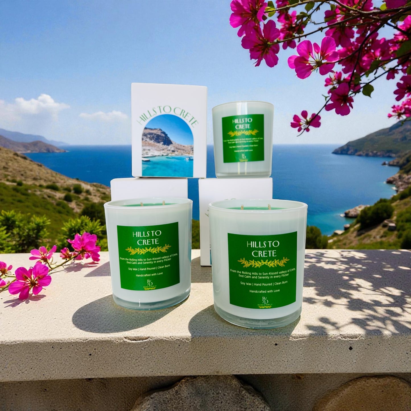 Hills to Crete Candle