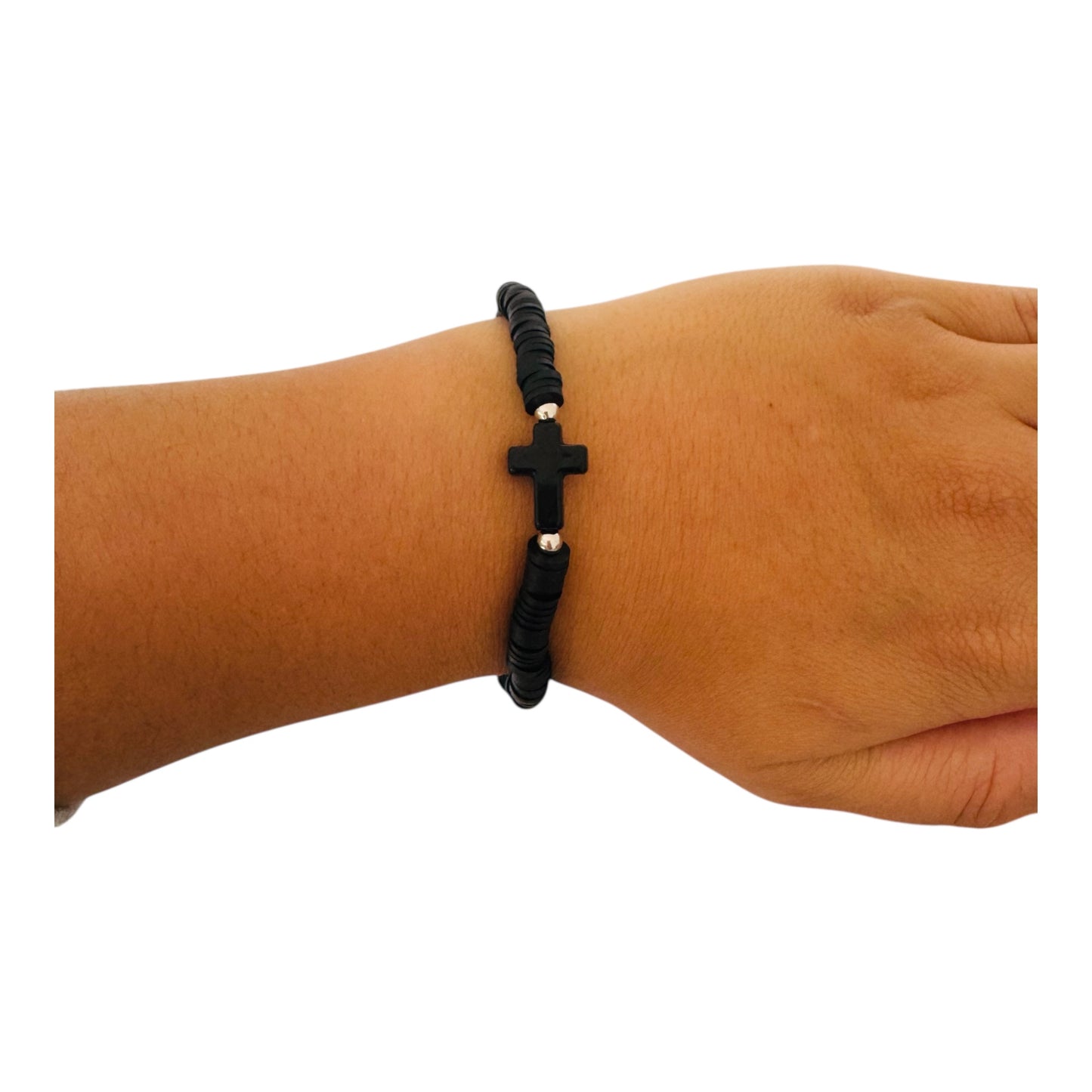 Stretch Bracelets with Cross Pendants