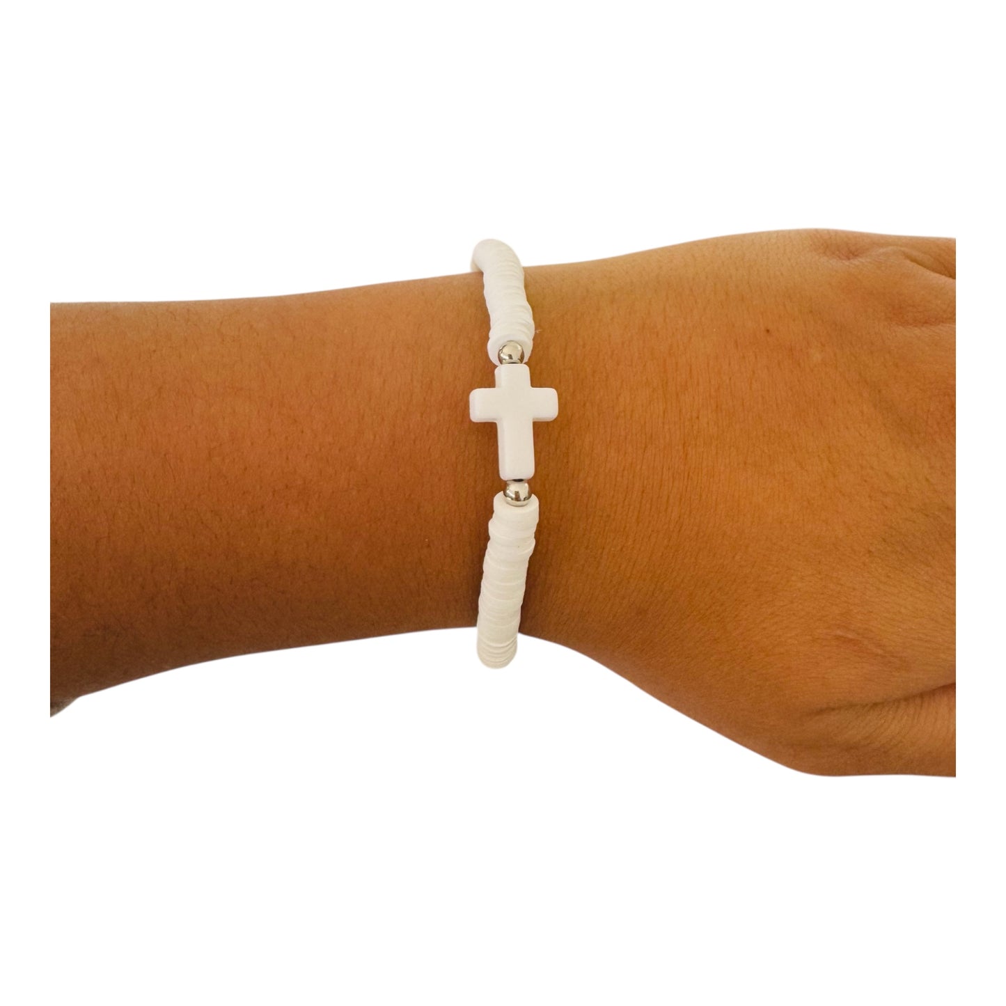 Stretch Bracelets with Cross Pendants