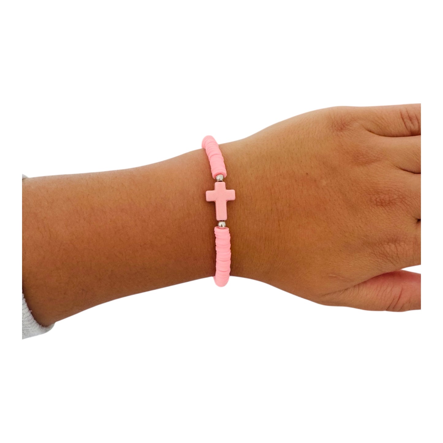 Stretch Bracelets with Cross Pendants