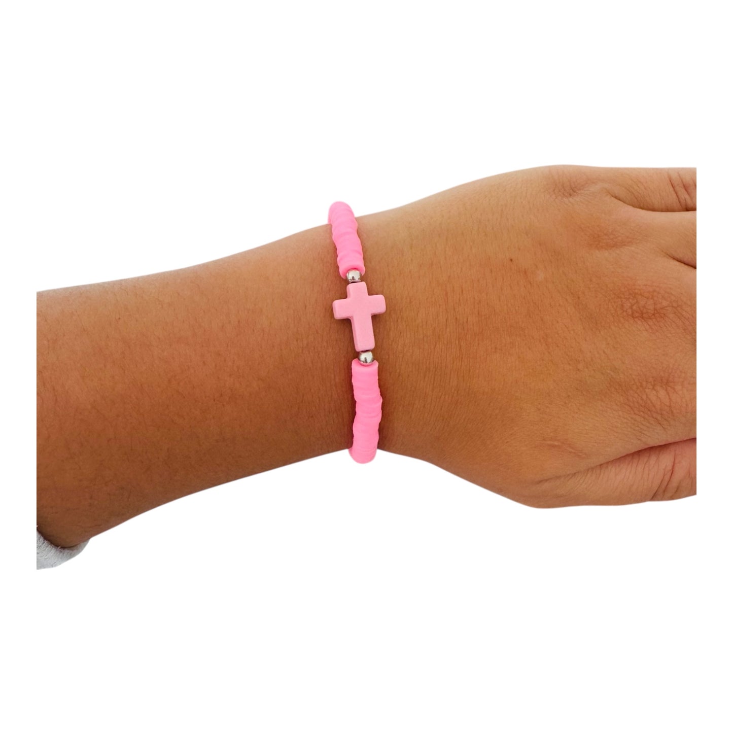 Stretch Bracelets with Cross Pendants