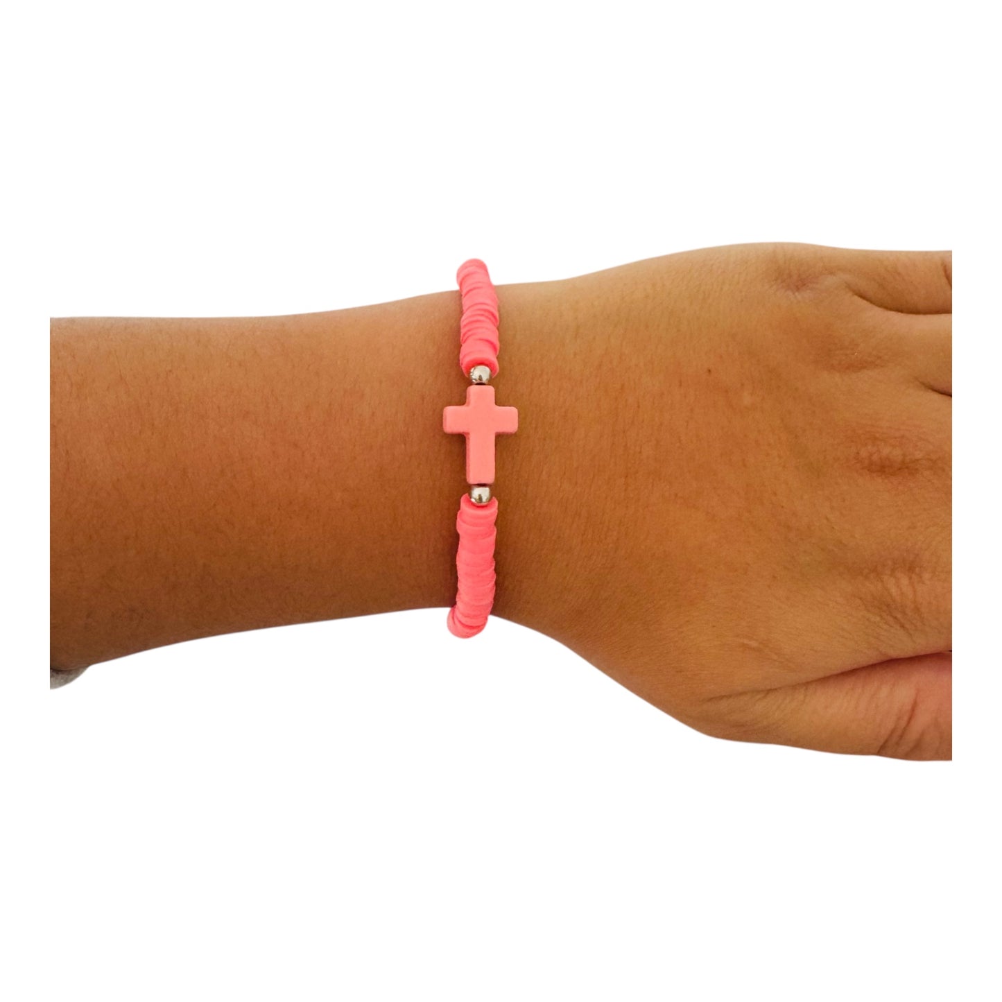Stretch Bracelets with Cross Pendants