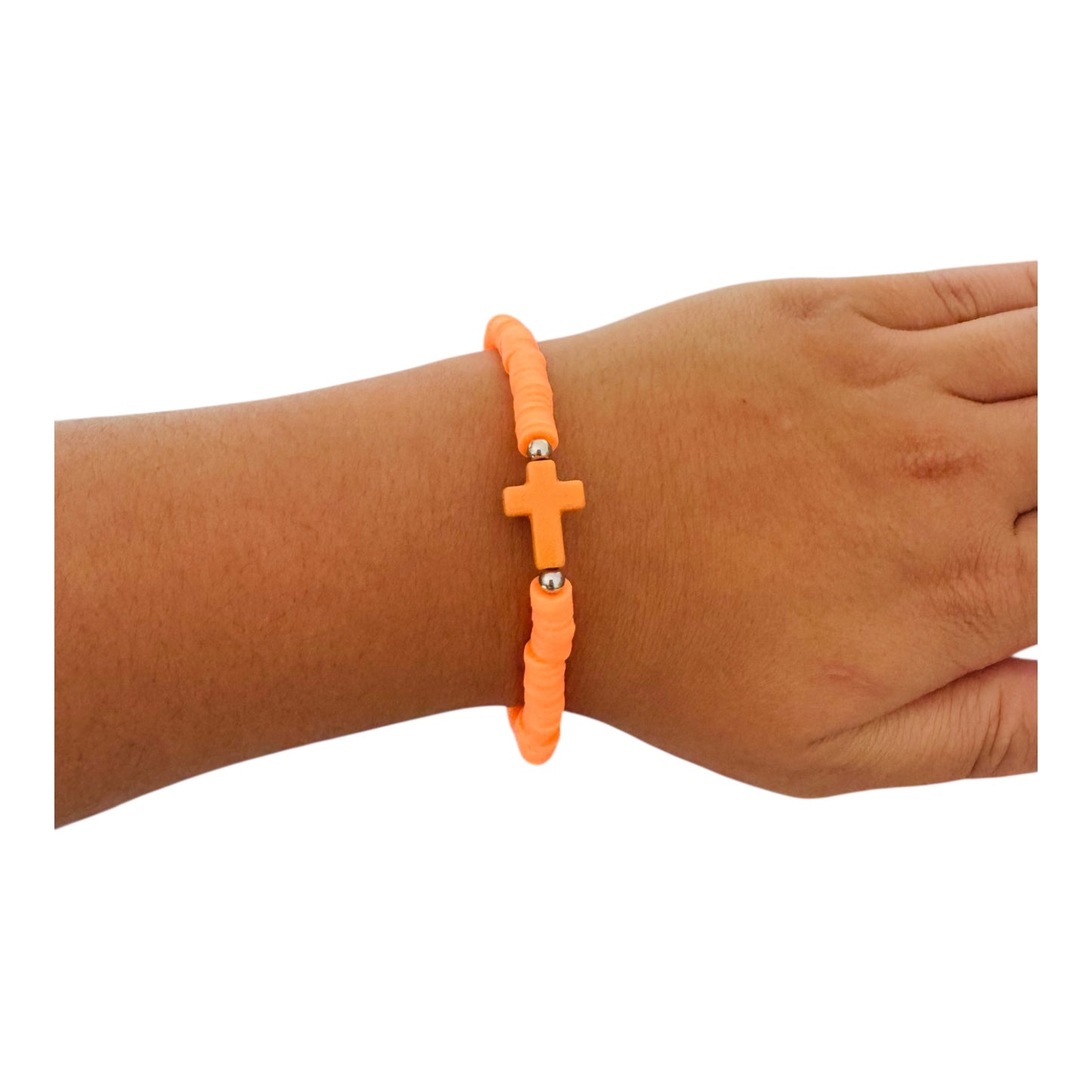 Stretch Bracelets with Cross Pendants