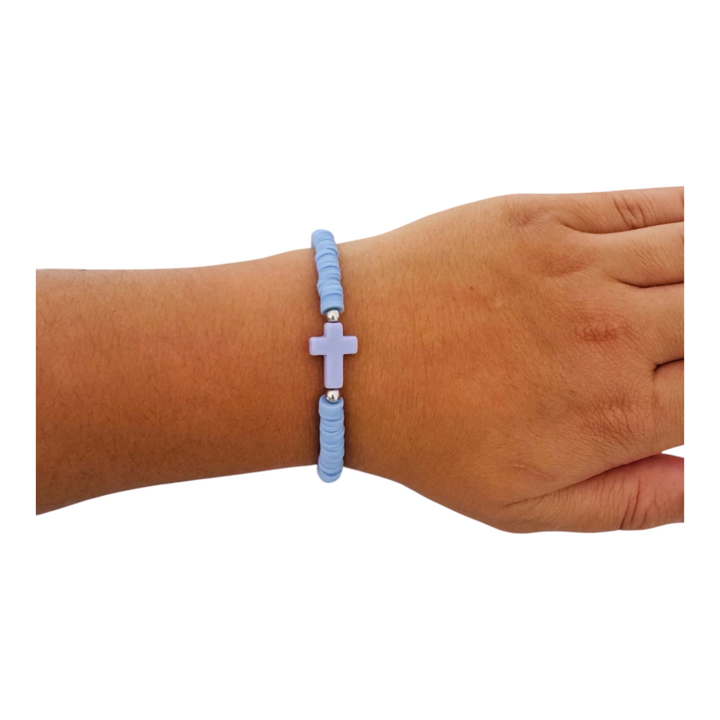 Stretch Bracelets with Cross Pendants