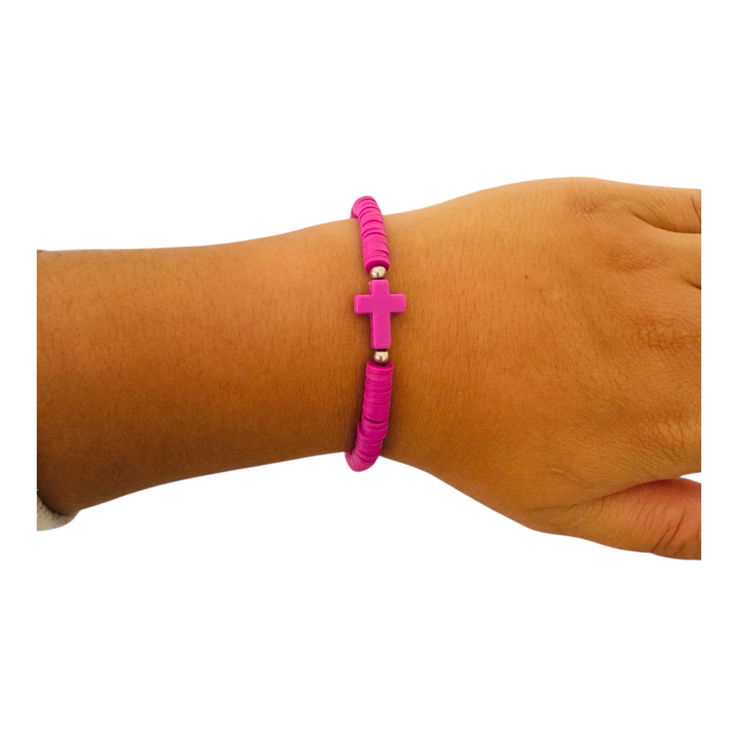 Stretch Bracelets with Cross Pendants