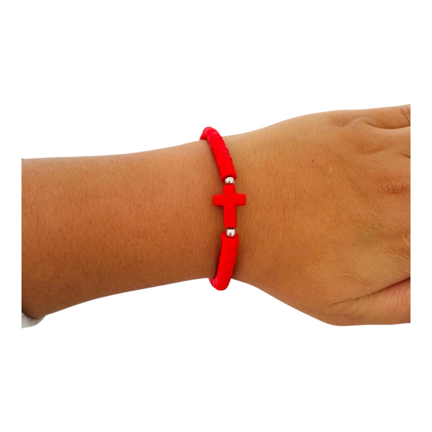 Stretch Bracelets with Cross Pendants
