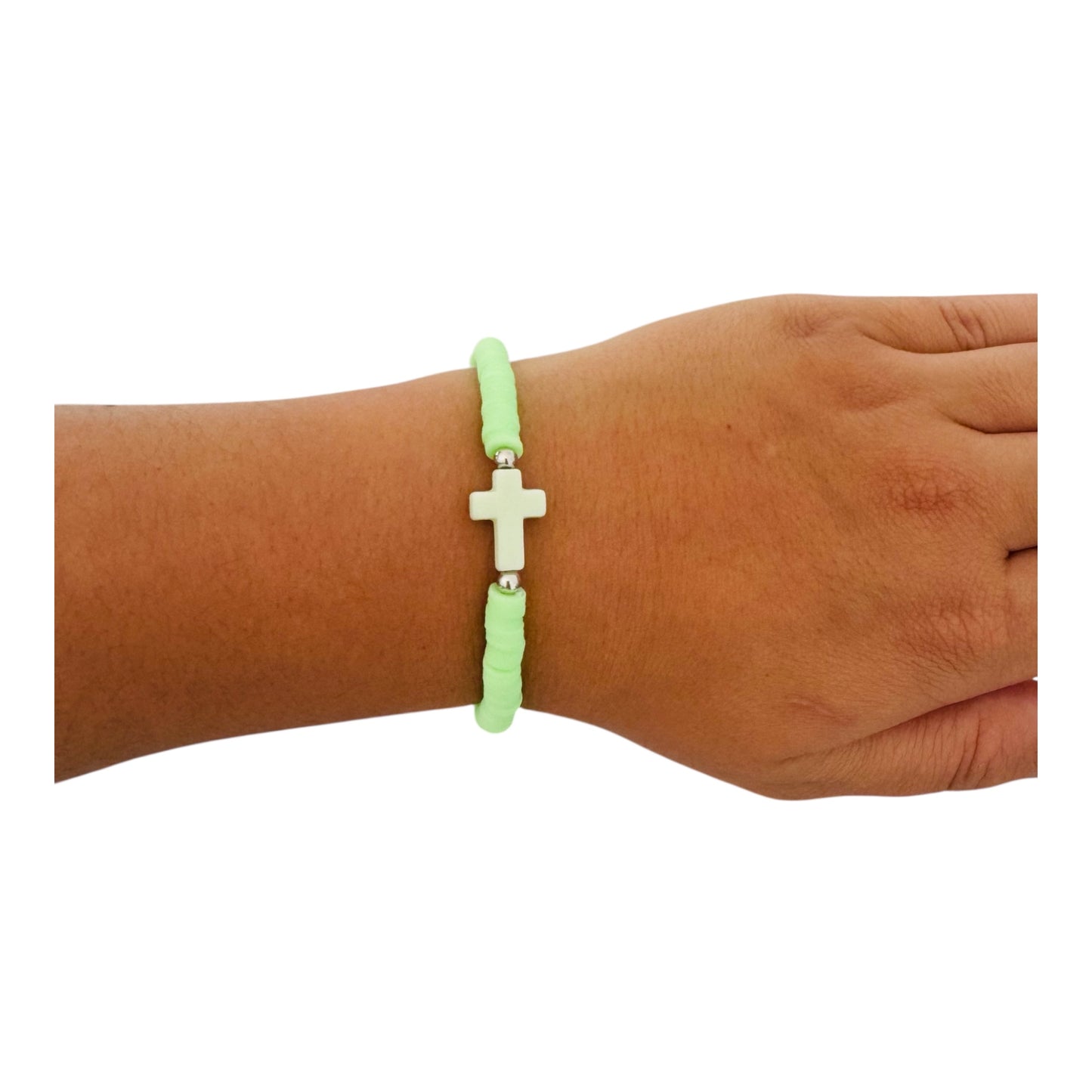 Stretch Bracelets with Cross Pendants