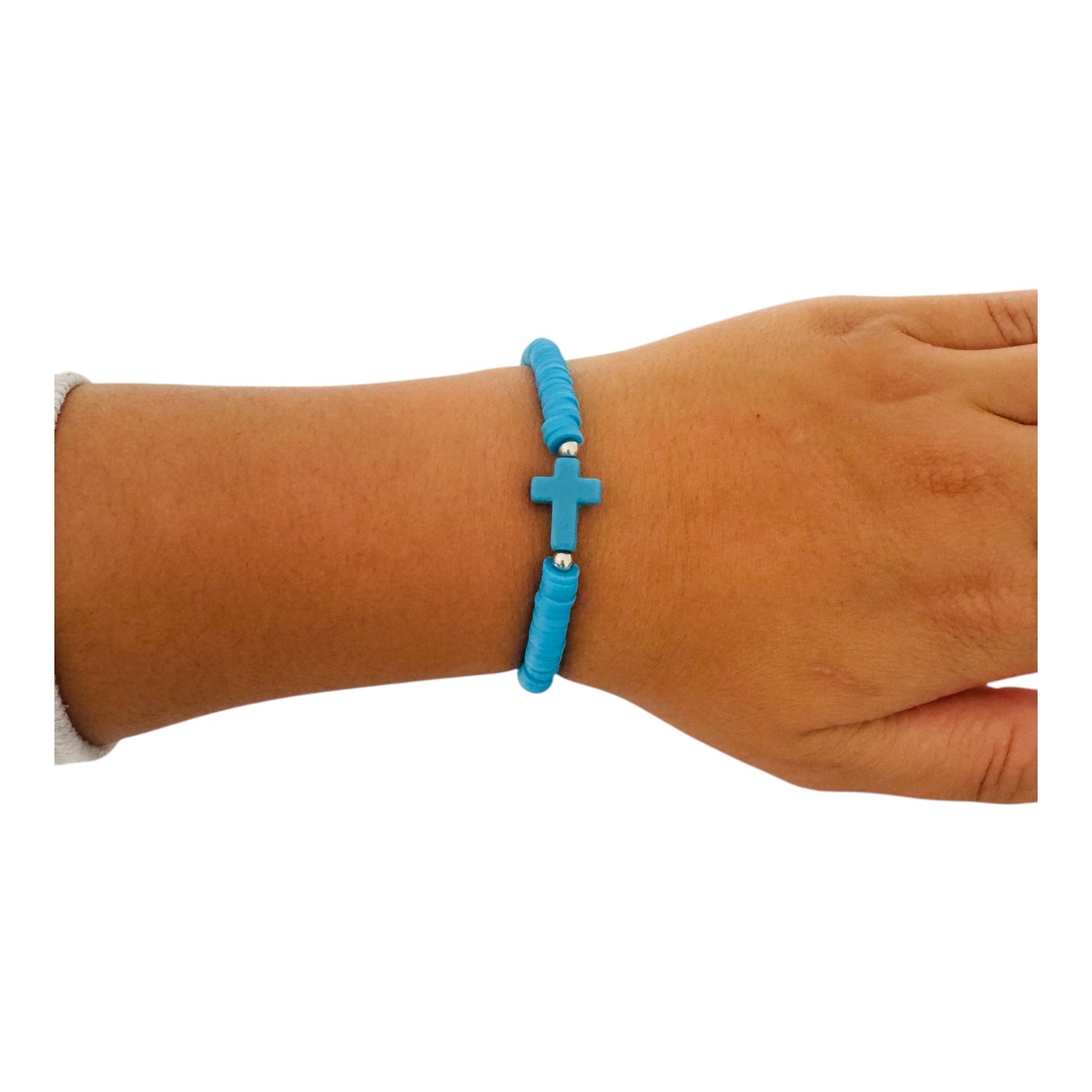 Stretch Bracelets with Cross Pendants