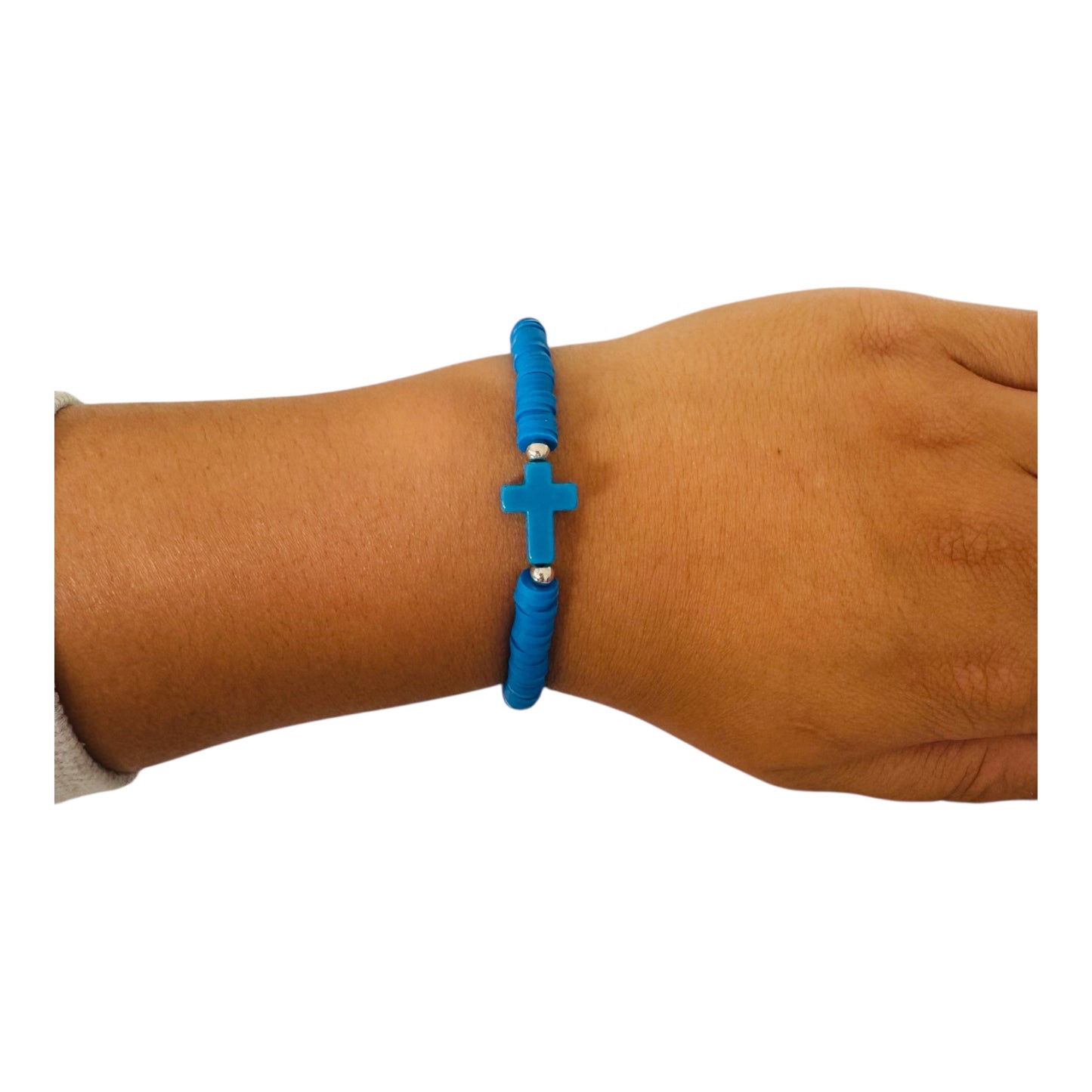 Stretch Bracelets with Cross Pendants