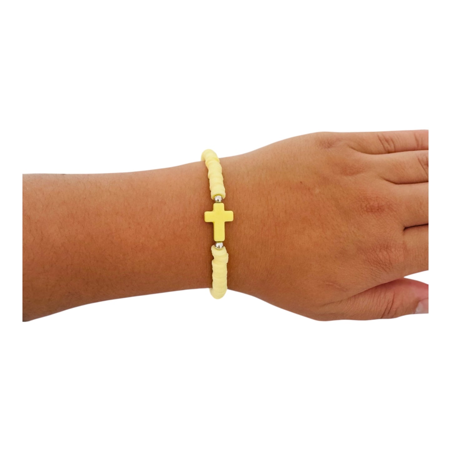 Stretch Bracelets with Cross Pendants