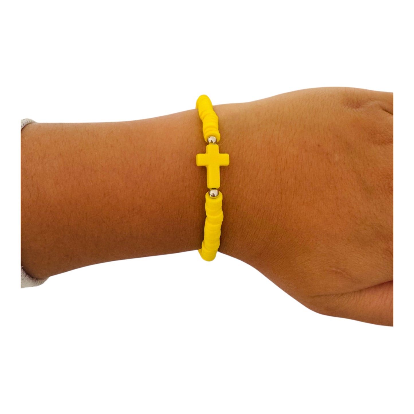 Stretch Bracelets with Cross Pendants