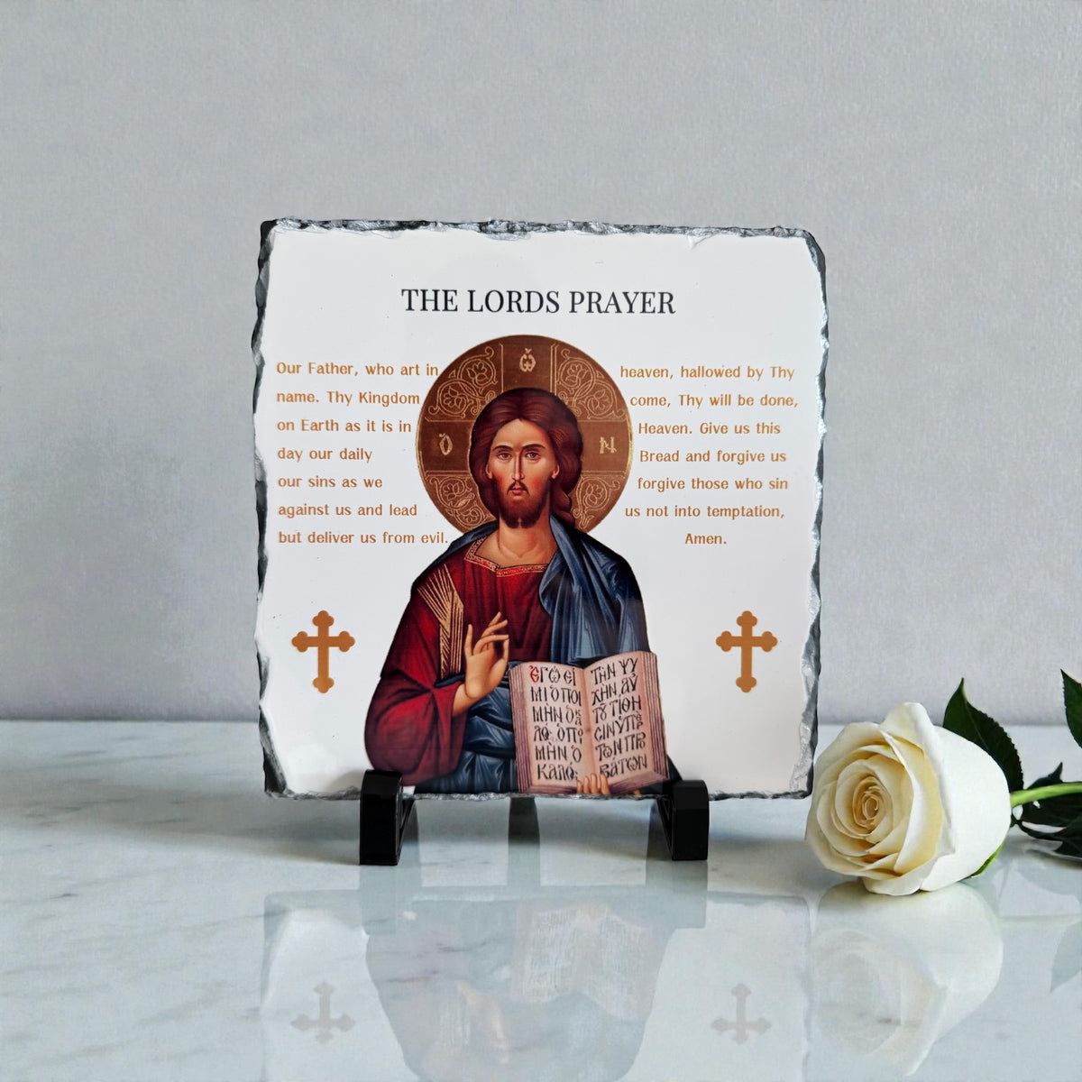The Lords Prayer Slate Tile