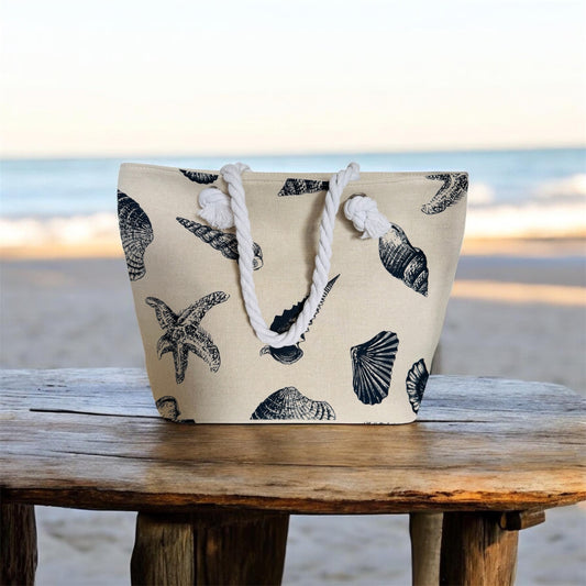 Shell Pattern Beach Bag