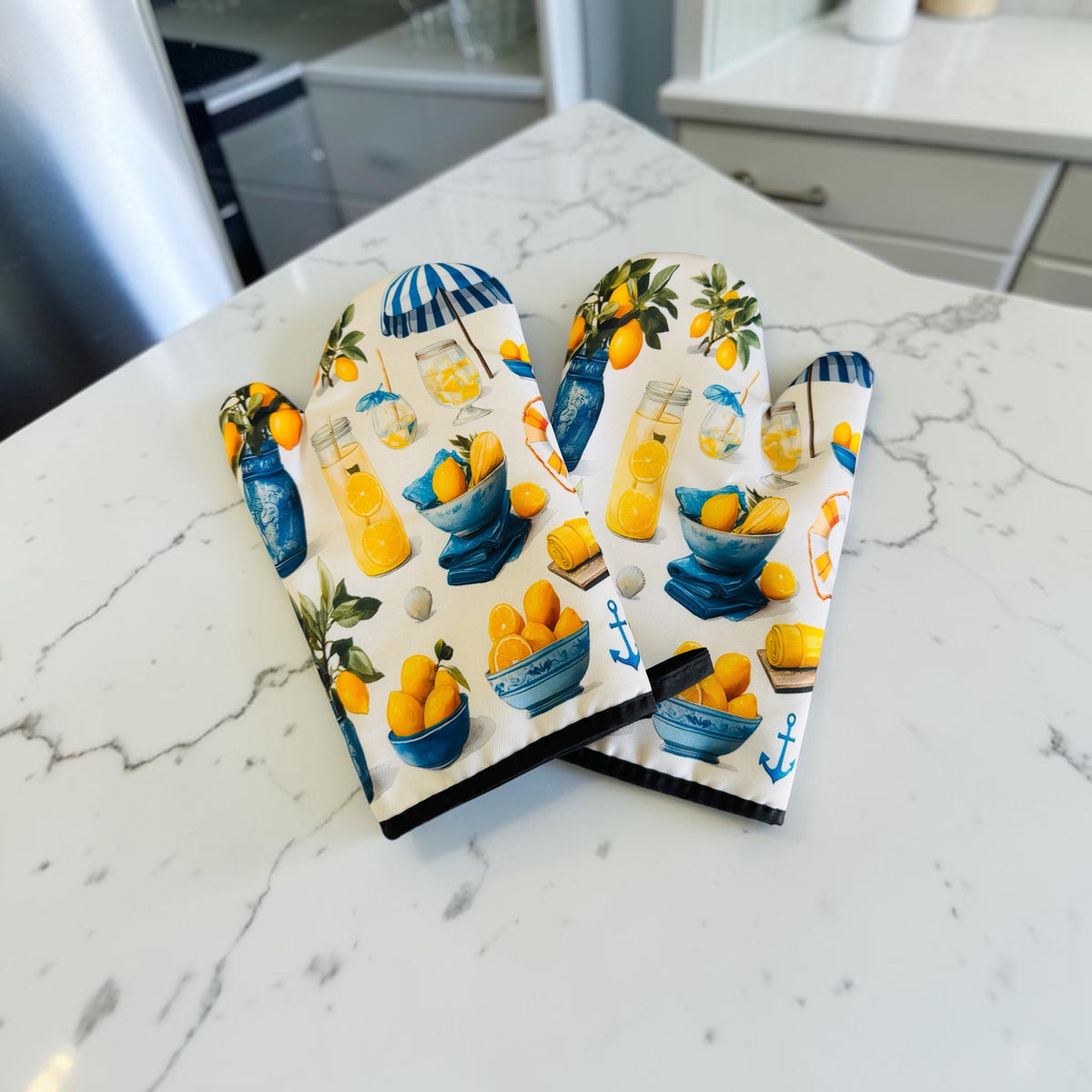 Mediterranean Lemon Oven Mittens