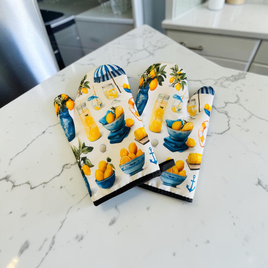 Mediterranean Lemon Oven Mittens