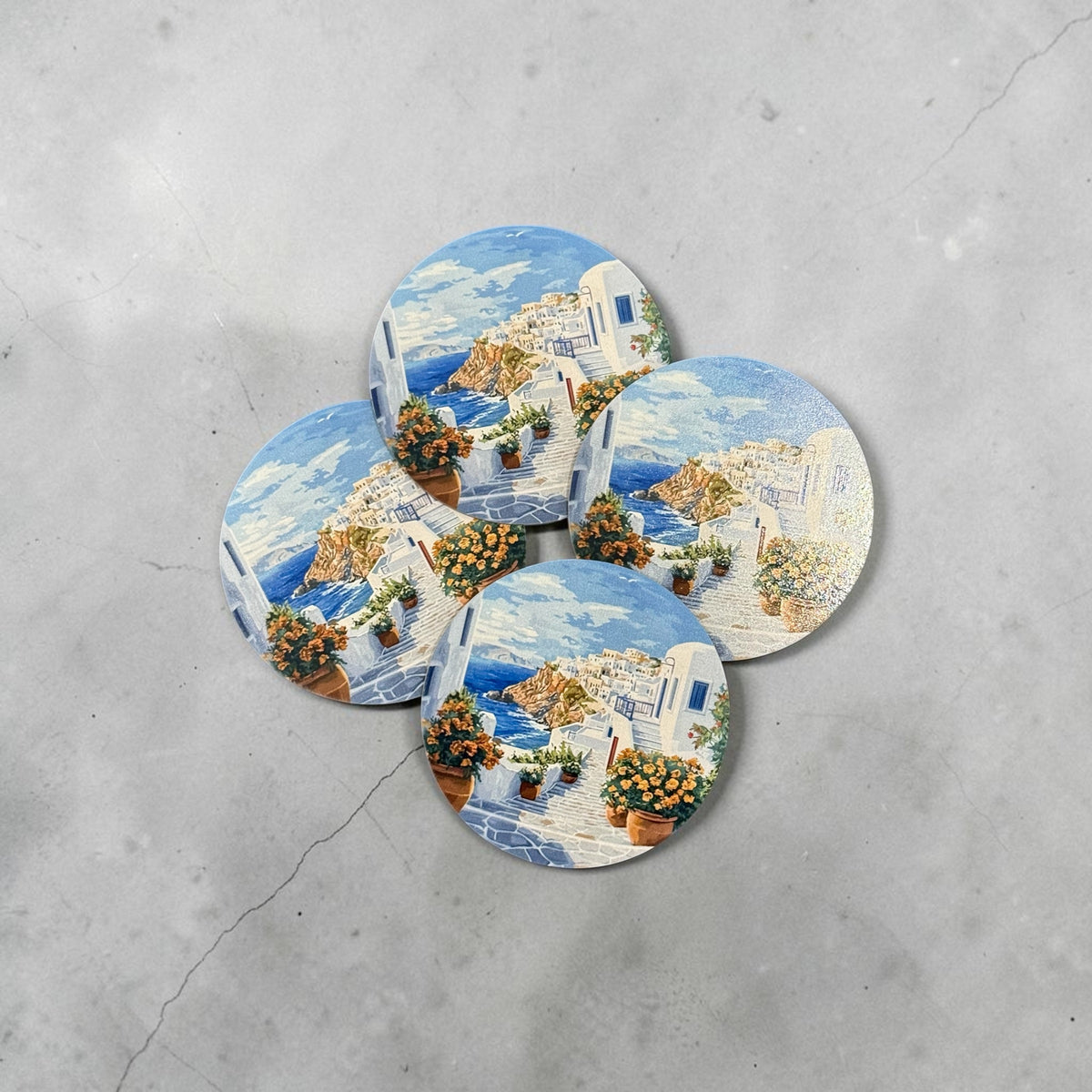 Greece Ocean View Coasters