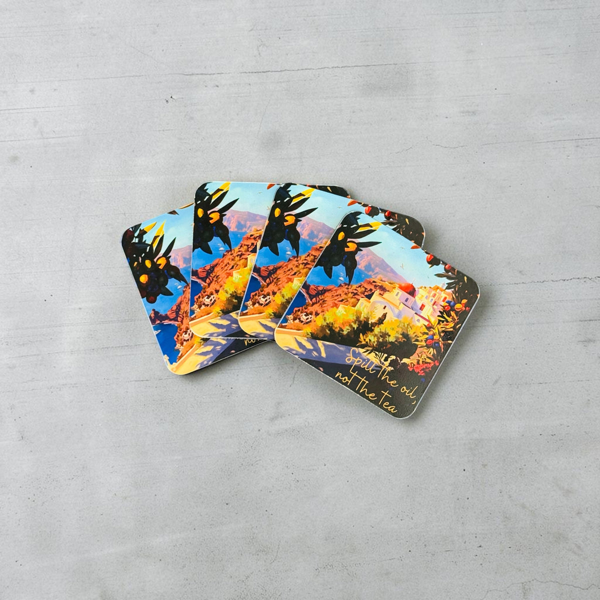 Spill the Oil, Not the Tea Coasters