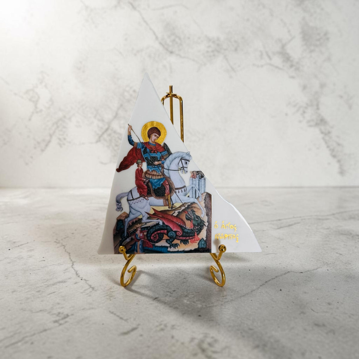 St George Marble Icon
