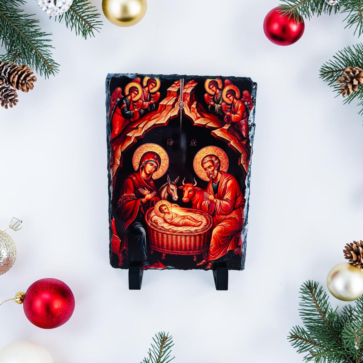 Greek Orthodox Nativity Slate Icon